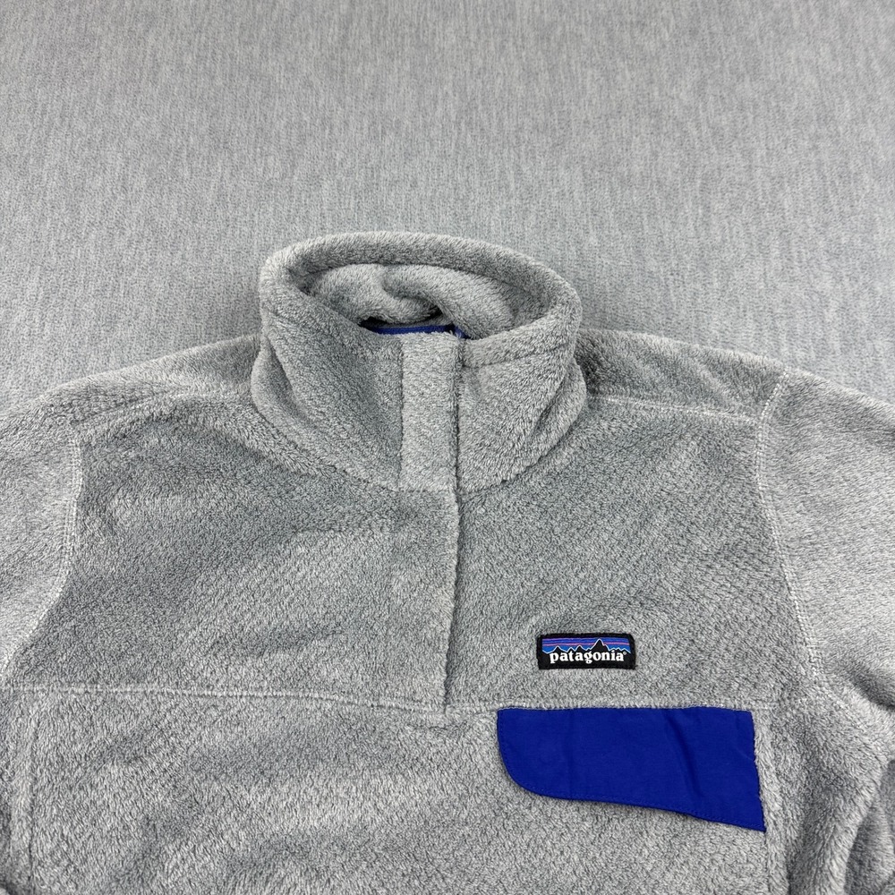Patagonia Sweater Women Medium Gray Re-Tool Snap-T Fleece Polartec Thermal 25442 - Picture 2 of 12